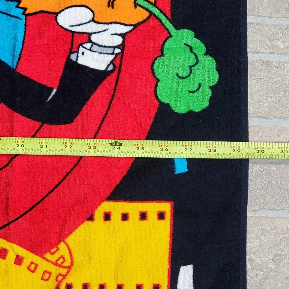 Vintage‎ 1989 Bugs Bunny 50th Anniversary Beach Towel Franco Looney Tunes 29x57